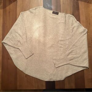 Kerisma Womens Beige Round Neck Dolman Sleve Knit Pullover Sweater Size M/L